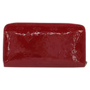 LOUIS VUITTON Monogram Vernis Zippy Wallet Pomme D'amour M91981 Auth 188188A-3