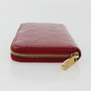 LOUIS VUITTON Monogram Vernis Zippy Wallet Pomme D'amour M91981 Auth 188188A-5
