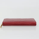 LOUIS VUITTON Monogram Vernis Zippy Wallet Pomme D'amour M91981 Auth 188188A-7