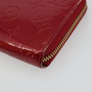 LOUIS VUITTON Monogram Vernis Zippy Wallet Pomme D'amour M91981 Auth 188188A-8