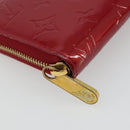 LOUIS VUITTON Monogram Vernis Zippy Wallet Pomme D'amour M91981 Auth 188188A-9