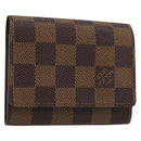 LOUIS VUITTON Damier Ebene Anvelop Cult De Vuitto Card Case N62920 Auth 188192A-1