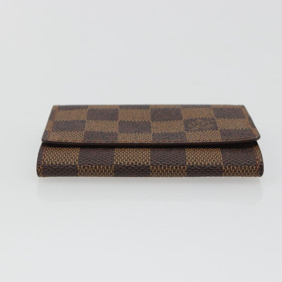 LOUIS VUITTON Damier Ebene Anvelop Cult De Vuitto Card Case N62920 Auth 188192A