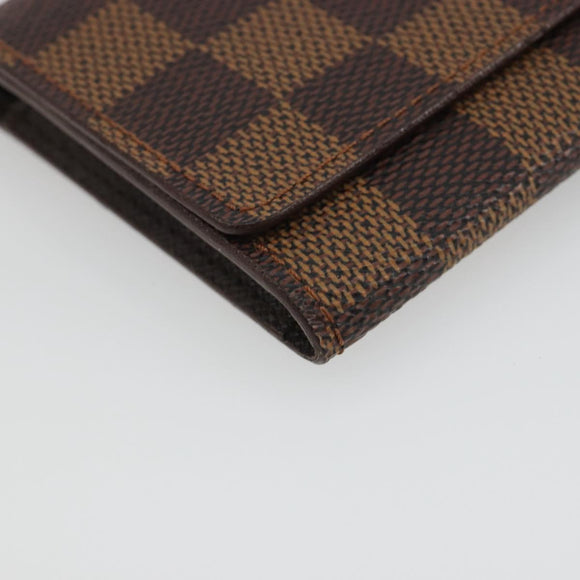 LOUIS VUITTON Damier Ebene Anvelop Cult De Vuitto Card Case N62920 Auth 188192A