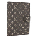 LOUIS VUITTON Monogram Mini Lin Agenda PM Planner Cover Black LV Auth 188193A-1