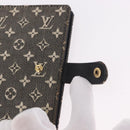 LOUIS VUITTON Monogram Mini Lin Agenda PM Planner Cover Black LV Auth 188193A-12