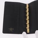 LOUIS VUITTON Monogram Mini Lin Agenda PM Planner Cover Black LV Auth 188193A-15
