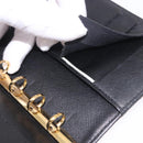 LOUIS VUITTON Monogram Mini Lin Agenda PM Planner Cover Black LV Auth 188193A-23