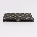 LOUIS VUITTON Monogram Mini Lin Agenda PM Planner Cover Black LV Auth 188193A-4