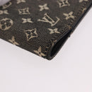 LOUIS VUITTON Monogram Mini Lin Agenda PM Planner Cover Black LV Auth 188193A-8