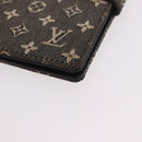 LOUIS VUITTON Monogram Mini Lin Agenda PM Planner Cover Black LV Auth 188193A-9