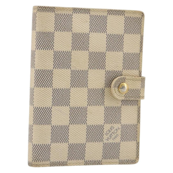 LOUIS VUITTON Damier Azur Agenda PM Day Planner Cover R20706 LV Auth 188195