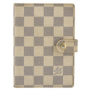 LOUIS VUITTON Damier Azur Agenda PM Day Planner Cover R20706 LV Auth 188195-2