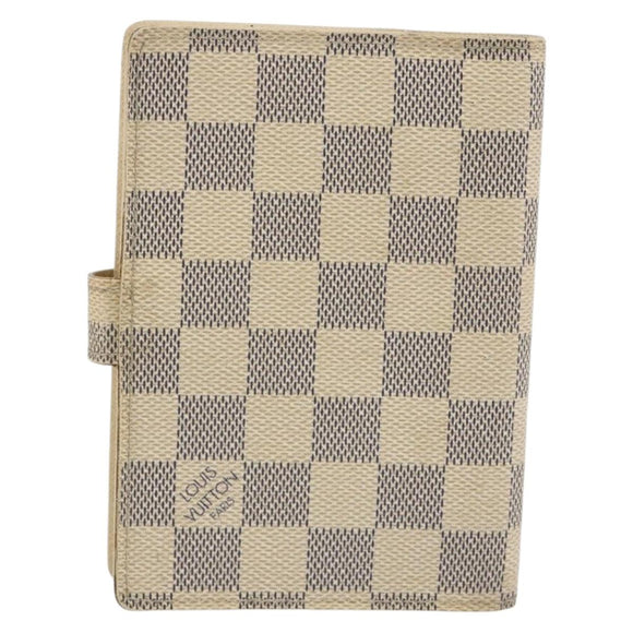 LOUIS VUITTON Damier Azur Agenda PM Day Planner Cover R20706 LV Auth 188195
