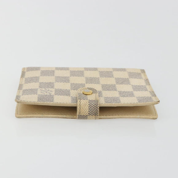 LOUIS VUITTON Damier Azur Agenda PM Day Planner Cover R20706 LV Auth 188195