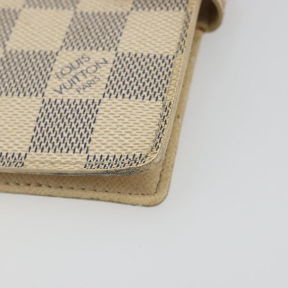 LOUIS VUITTON Damier Azur Agenda PM Day Planner Cover R20706 LV Auth 188195