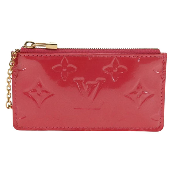 LOUIS VUITTON Monogram Vernis Pochette Cles Coin Purse Pink M91250 Auth 188197M