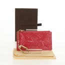 LOUIS VUITTON Monogram Vernis Pochette Cles Coin Purse Pink M91250 Auth 188197M-12