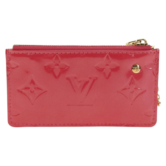 LOUIS VUITTON Monogram Vernis Pochette Cles Coin Purse Pink M91250 Auth 188197M
