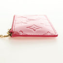 LOUIS VUITTON Monogram Vernis Pochette Cles Coin Purse Pink M91250 Auth 188197M-3