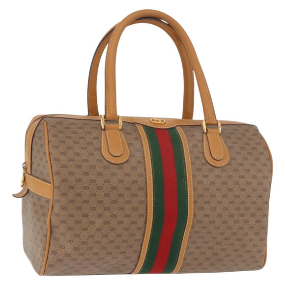 GUCCI Micro GG Supreme Web Sherry Line Bag PVC Beige 002 39 0168 Auth 188204
