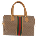 GUCCI Micro GG Supreme Web Sherry Line Bag PVC Beige 002 39 0168 Auth 188204-13