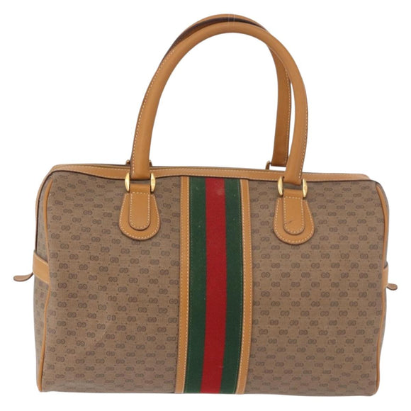 GUCCI Micro GG Supreme Web Sherry Line Bag PVC Beige 002 39 0168 Auth 188204