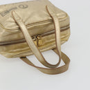 SAINT LAURENT Y Mail Hand Bag Leather Gold Auth 188208-7