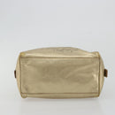 SAINT LAURENT Y Mail Hand Bag Leather Gold Auth 188208-5