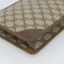 GUCCI GG Supreme Clutch Bag PVC Beige Gold Auth 188209-16
