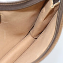 GUCCI GG Supreme Clutch Bag PVC Beige Gold Auth 188209-17