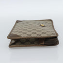 GUCCI GG Supreme Clutch Bag PVC Beige Gold Auth 188209-4