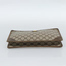 GUCCI GG Supreme Clutch Bag PVC Beige Gold Auth 188209-6