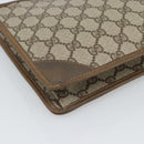GUCCI GG Supreme Clutch Bag PVC Beige Gold Auth 188209-14