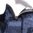 MCM Vicetos Logogram Hand Bag PVC Leather 2way White Gold Auth 188210-21