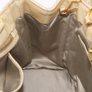 Miu Miu Tote Bag Leather 2way Beige Gold Auth 188214A-20