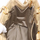 Miu Miu Tote Bag Leather 2way Beige Gold Auth 188214A-21