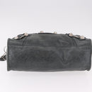 BALENCIAGA The Giant City Bag Leather 2way Gray Silver 173084 Auth 188218SAM-5