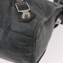 BALENCIAGA The Giant City Bag Leather 2way Gray Silver 173084 Auth 188218SAM-15