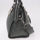 BALENCIAGA The Giant City Bag Leather 2way Gray Silver 173084 Auth 188218SAM-4
