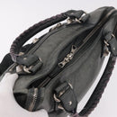 BALENCIAGA The Giant City Bag Leather 2way Gray Silver 173084 Auth 188218SAM-6