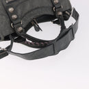BALENCIAGA The Giant City Bag Leather 2way Gray Silver 173084 Auth 188218SAM-8