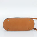 CELINE Macadam Canvas Hand Bag PVC Leather 2way Brown Gold Auth 188224SAV-5