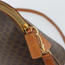 CELINE Macadam Canvas Hand Bag PVC Leather 2way Brown Gold Auth 188224SAV-9
