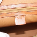CELINE Macadam Canvas Hand Bag PVC Leather 2way Brown Gold Auth 188224SAV-20
