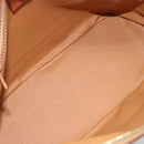 CELINE Macadam Canvas Hand Bag PVC Leather 2way Brown Gold Auth 188224SAV-10