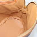 CELINE Macadam Canvas Hand Bag PVC Leather 2way Brown Gold Auth 188224SAV-21