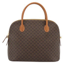 CELINE Macadam Canvas Hand Bag PVC Leather 2way Brown Gold Auth 188224SAV-13