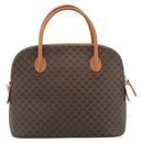CELINE Macadam Canvas Hand Bag PVC Leather 2way Brown Gold Auth 188224SAV-2