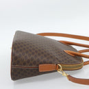 CELINE Macadam Canvas Hand Bag PVC Leather 2way Brown Gold Auth 188224SAV-4